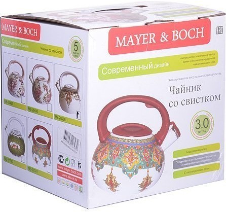 Чайник Эмаль 3л с/кр Узор Mayer&Boch (26488)