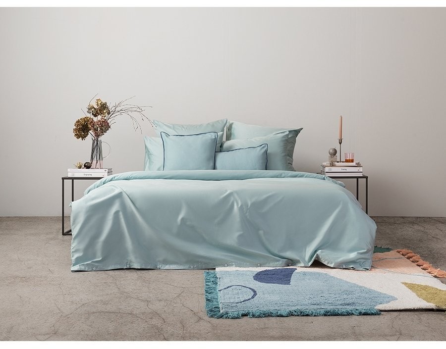 Ковер из хлопка с геометрическим принтом, бахромой и кисточками из коллекции ethnic, 120х180 см (69434)