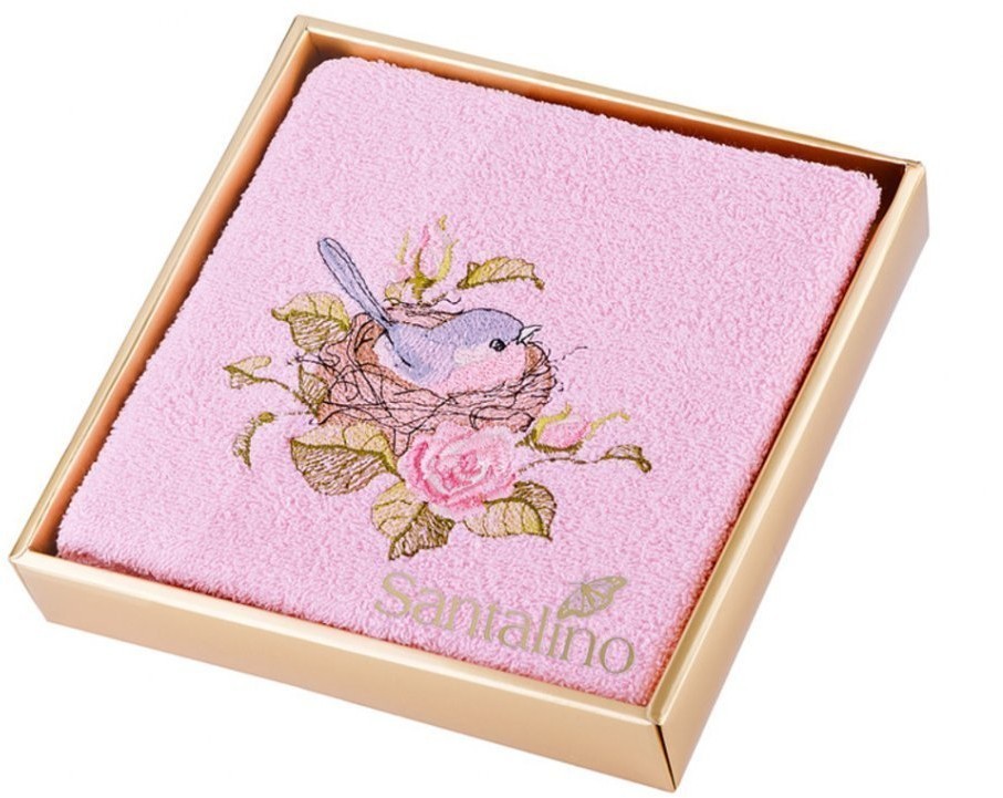 Полотенце махровое ,40*70 см., "малиновка", розовый, 100%х\б SANTALINO (850-330-55)