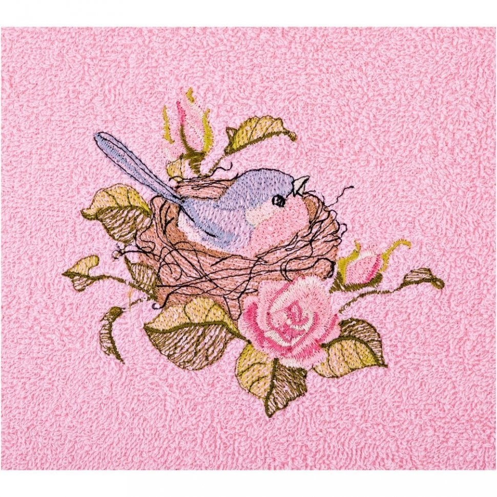 Полотенце махровое ,40*70 см., "малиновка", розовый, 100%х\б SANTALINO (850-330-55)