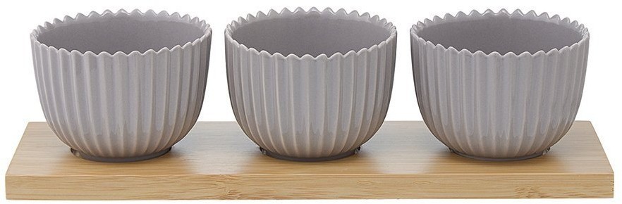 Набор для сервировки темно-серого цвета на подставке из коллекции edge (75165)