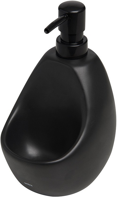 Диспенсер для мыла с подставкой для губки joey, 590 мл, черный (41763)
