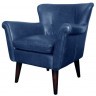 Кресло S0117-1D/blue#B126, обивка кожа, ножки дерево, ROOMERS FURNITURE