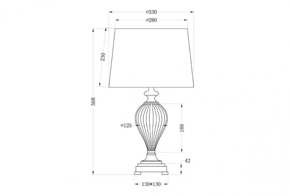 Лампа настольная плафон бежевый Д33,В60 (TT-00000219)
