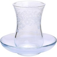 Набор стакан с блюдцами 12пр (MS42021+54201-07)
