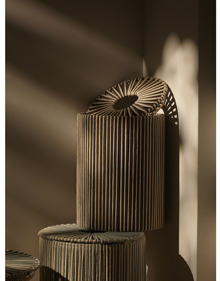 Корзина плетеная dholak grey из коллекции ethnic, размер m (77214)