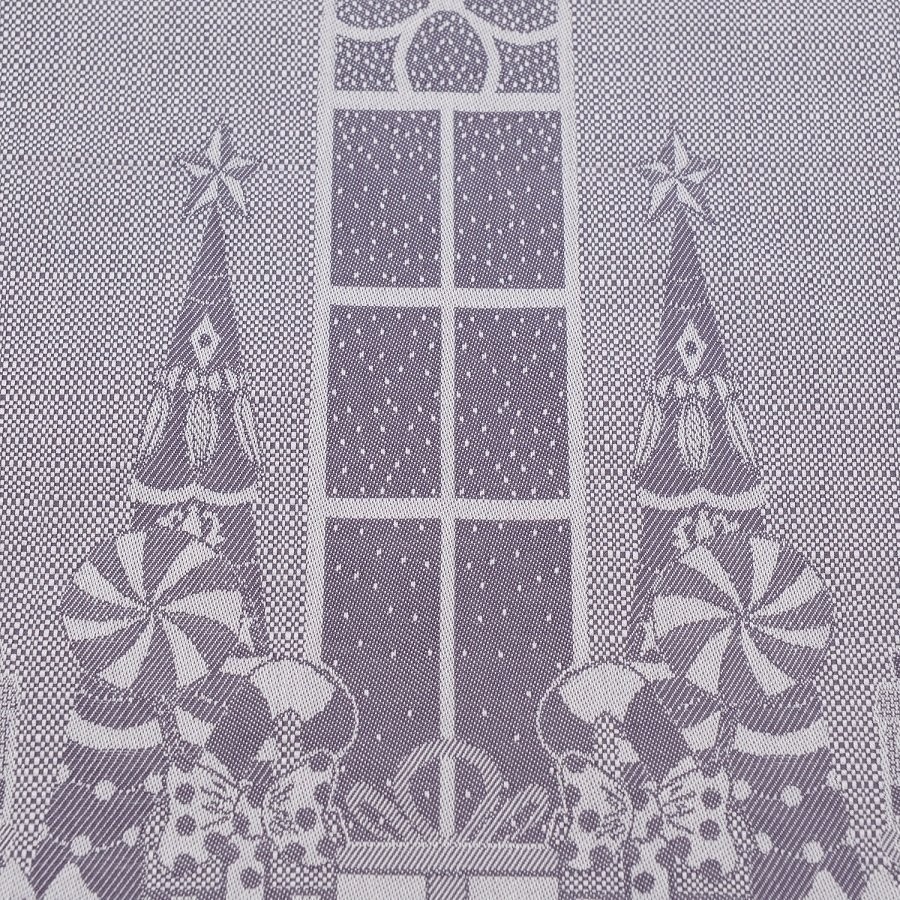 Дорожка из хлопка фиолетово-серого цвета с рисунком Щелкунчик, new year essential, 53х150см (72142)