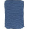 Плед из хлопка жемчужной вязки пыльно-голубого цвета из коллекции essential, 130х180 см (69740)