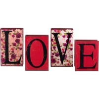 Набор шкатулок-книг из 4-х шт. &quot;love&quot; l:17*10*4,5 см -2 шт.;m:15*10*4,5;s:13*10*4,5 см Lefard (706-303)