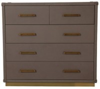 Комод T0147B-01/B217#, Кожа, grey, ROOMERS FURNITURE