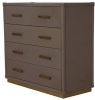Комод T0147B-01/B217#, Кожа, grey, ROOMERS FURNITURE