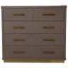 Комод T0147B-01/B217#, Кожа, grey, ROOMERS FURNITURE