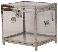 Сундук T0131, нержавеющая сталь, акрил, silver, ROOMERS FURNITURE