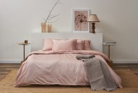 Простыня на резинке из премиального сатина цвета пыльной розы из коллекции essential, 180х200х30 см (78494)