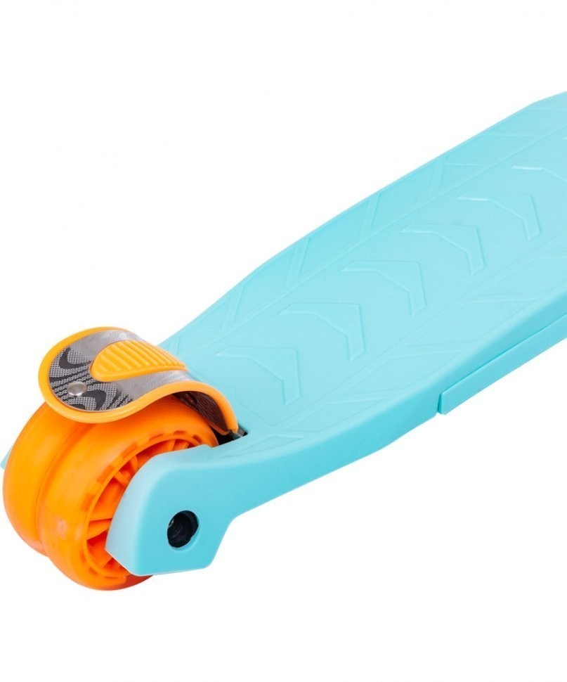 Самокат 3-колесный Bunny, 135/90 мм, голубой/оранжевый (861117)