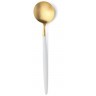 Ложка столовая GO.05WGB, нержавеющая сталь 18/10, композитный материал, matte gold\white, CUTIPOL