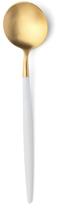 Ложка столовая GO.05WGB, нержавеющая сталь 18/10, композитный материал, matte gold\white, CUTIPOL