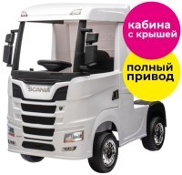 Детский электромобиль фура Scania 500R 4WD 12V (HL698-LUX-WHITE)