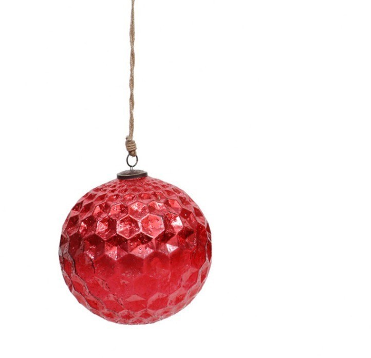 Новогодняя игрушка ND-79A, 12, стекло, Red, ROOMERS FURNITURE