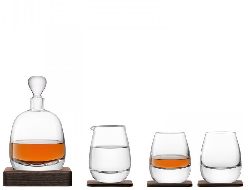 Набор для виски с деревянными подставками islay whisky, 4 пред. (59293)