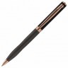 Ручка подарочная шариковая Galant FACTURA корпус черный розовое золото синяя 143513 (92006)