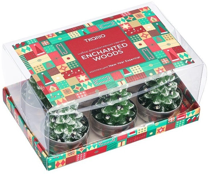 Набор декоративных свечей enchanted woods из коллекции new year essential, 6 шт. (79751)