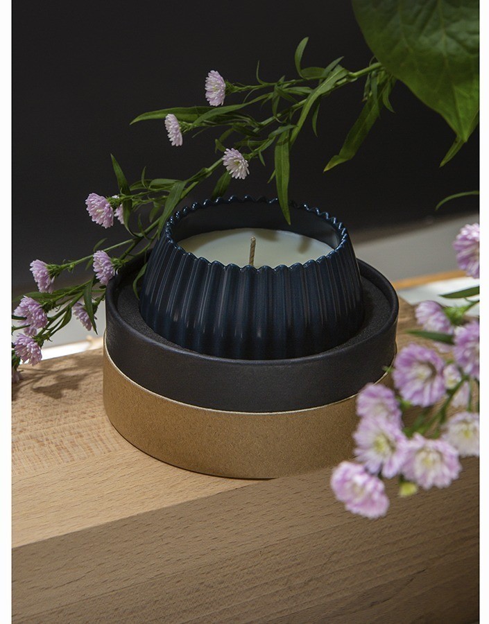 Свеча ароматическая lemon, mandarin & neroli из коллекции edge, синий, 30 ч (75652)