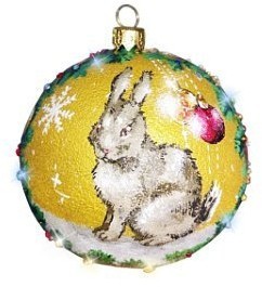 Картина Шар символ года Кролик на удачу с кристаллами Swarovski (2609)