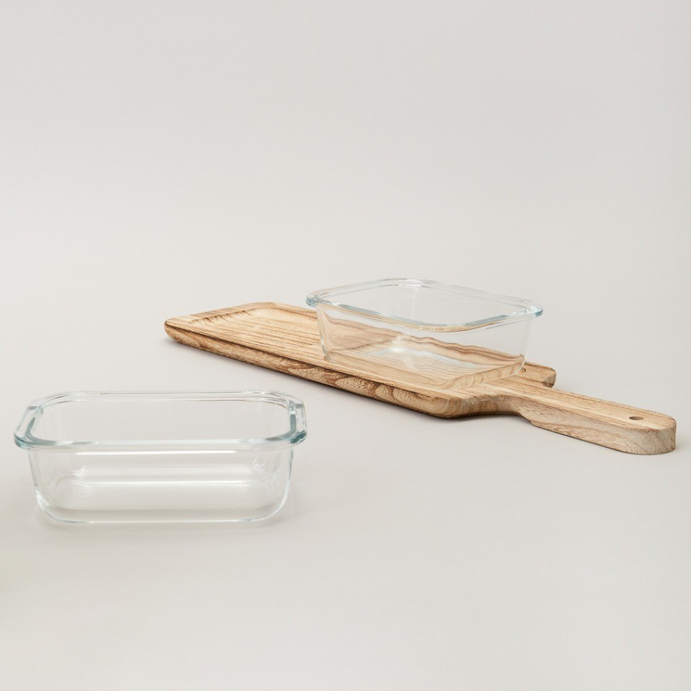 Менажница 2-х секционная на деревянной подставке 370 мл Lefard (172-167)