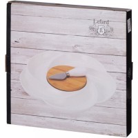 Менажница lefard &quot;native&quot; 6 секций 28*28*3 см, нож металл. для сыра (587-167)