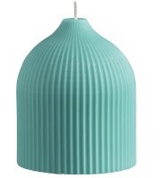 Свеча декоративная бирюзового цвета из коллекции edge, 10,5см (73749)