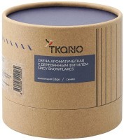 Свеча ароматическая с деревянным фитилём spicy snowflakes из коллекции edge, синий, 60 ч (75703)