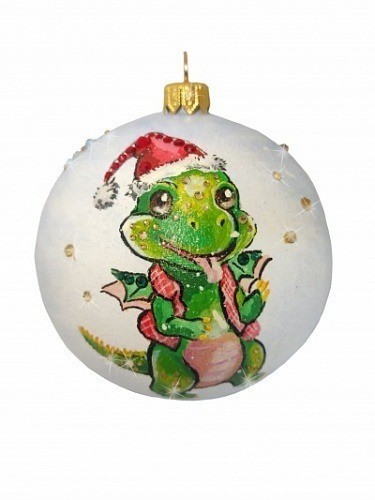 Новогодний шар Сказочный дракон с кристаллами Swarovski (3003)