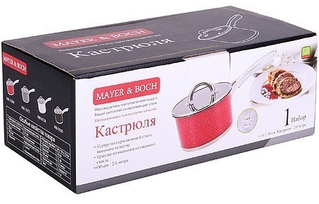 Ковш кухонный с крышкой 2 л из нержавеющей стали MAYER BOCH (31278)