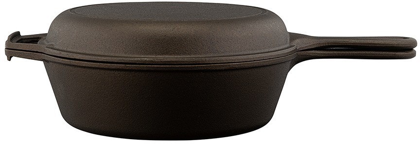 Набор сковород чугунных brasen с масляной полировкой, D25 см, 2 шт. (77850)