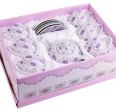 Чайный сервиз 13пр с чайником 1л LR (30874)