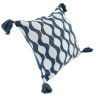 Чехол для подушки traffic с кисточками серо-синего цвета из коллекции cuts&pieces, 45х45 см (74422)