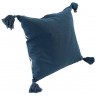 Чехол для подушки traffic с кисточками серо-синего цвета из коллекции cuts&pieces, 45х45 см (74422)