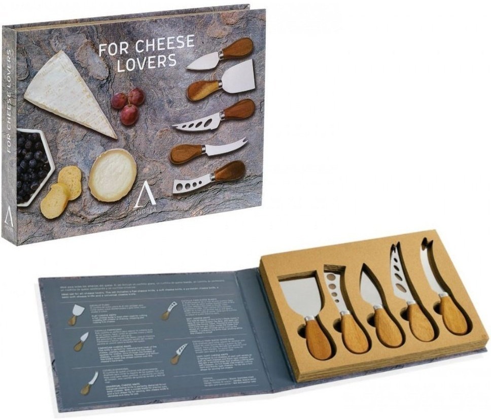 Andrea House Подарочный набор из 5 ножей для сыра CC65018
