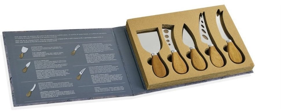 Andrea House Подарочный набор из 5 ножей для сыра CC65018