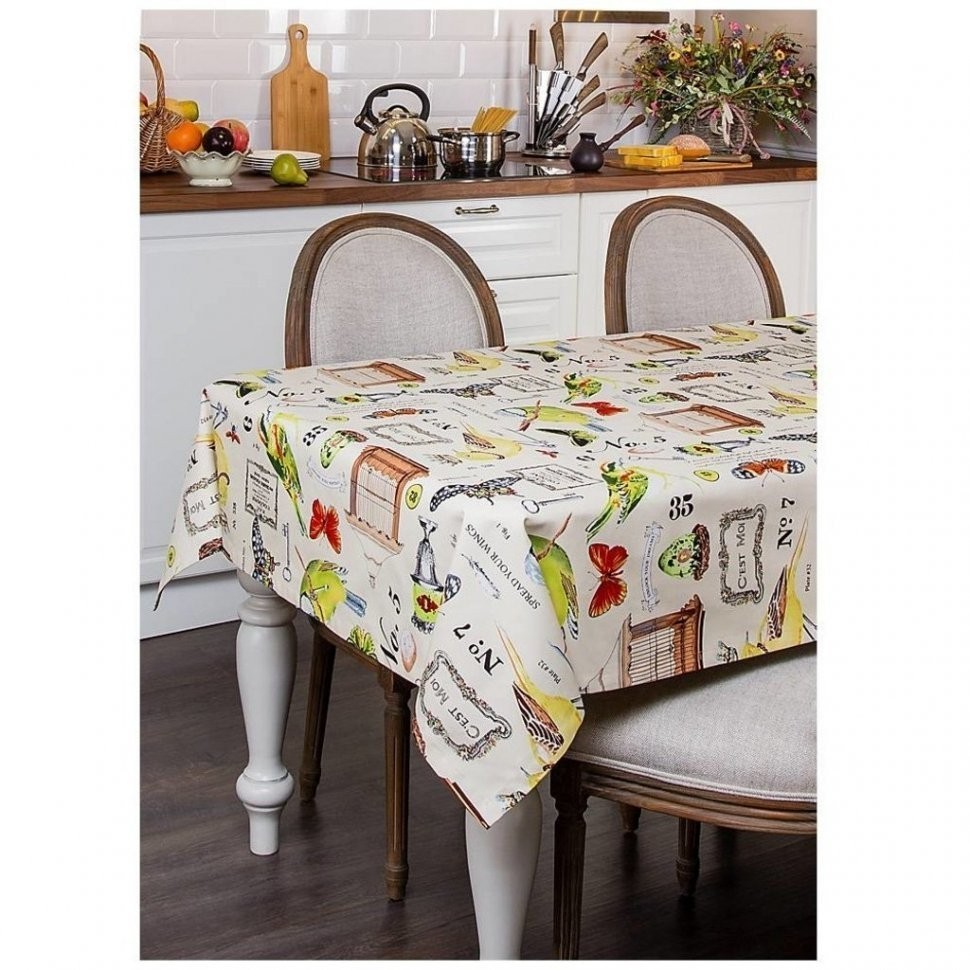 Скатерть 180*140 см. "баттерфляй",хлопок 100% SANTALINO (850-603-16)