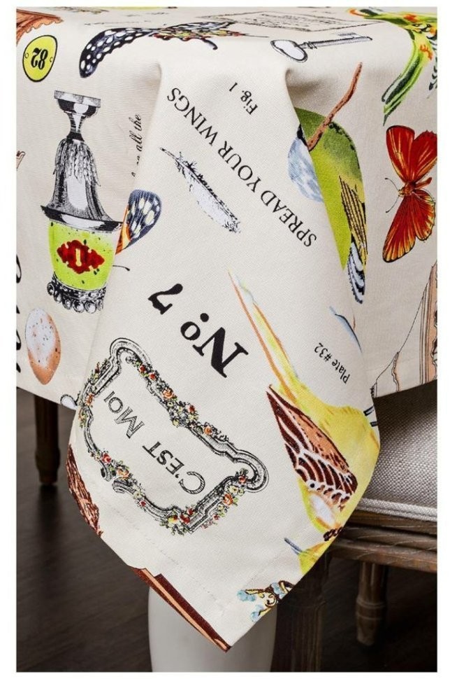 Скатерть 180*140 см. "баттерфляй",хлопок 100% SANTALINO (850-603-16)