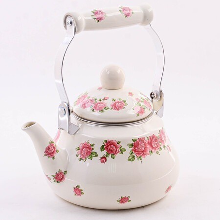 Чайник заварочный эмалированный 1,5л Rose (5119-1)