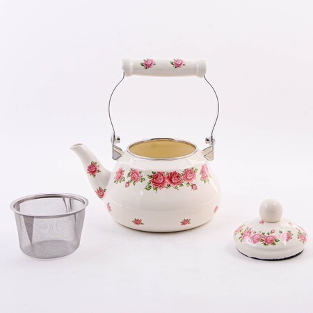 Чайник заварочный эмалированный 1,5л Rose (5119-1)