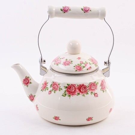 Чайник заварочный эмалированный 1,5л Rose (5119-1)