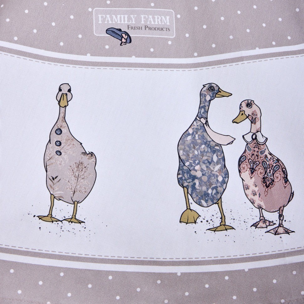 Скатерть круглая "family farm" 190 см ,100% хлопок, капучино ,твил, пропитка Lefard (850-749-22)