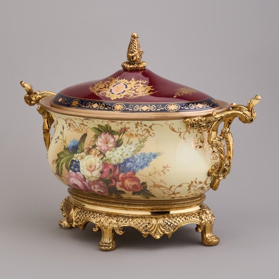 Ваза для сервировки стола с крышкой 41*20 см. высота=31 см Lefard (46-1394)