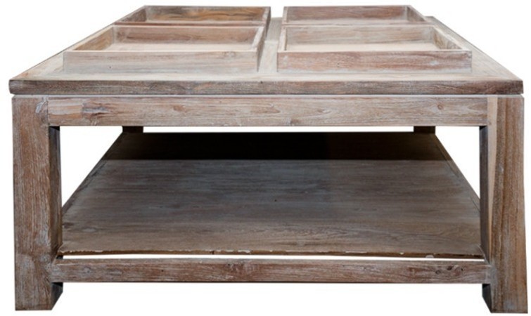 Стол Санто CTSST-TIG, массив тикового дерева, Rustic 3/Indoor grey, ROOMERS FURNITURE