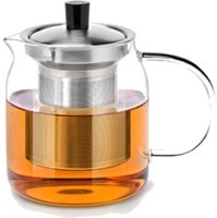 Чайник S'045, 10, Боросиликатное стекло, металл, clear/chrom, SAMADOYO