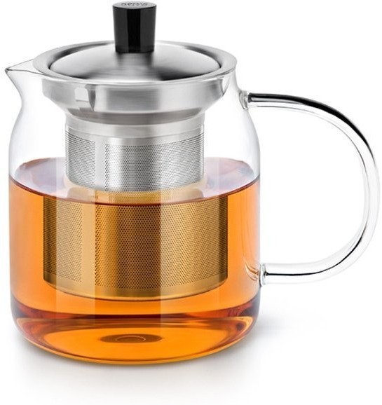 Чайник S'045, 10, Боросиликатное стекло, металл, clear/chrom, SAMADOYO